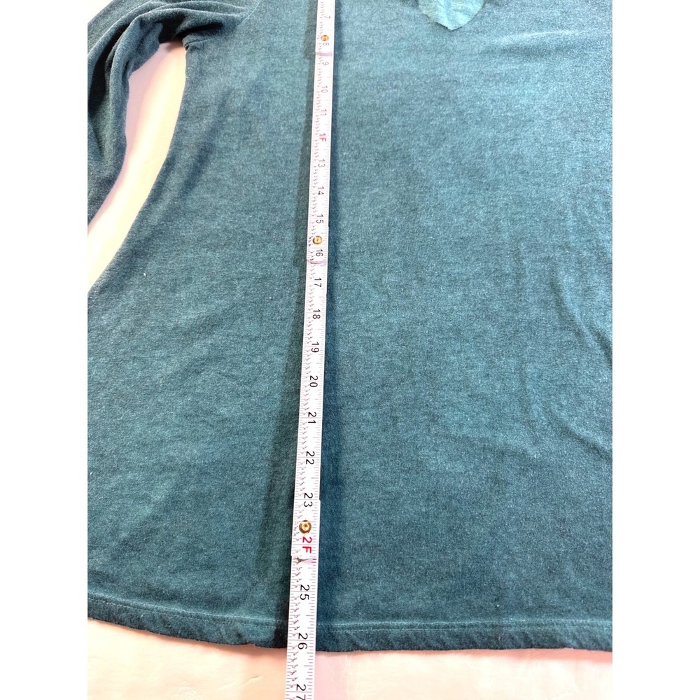 Ultra Flirt NY Women's Teal Long Sleeve Cutout Neck Tunic Top Size Large‎ - Picture 7 of 10